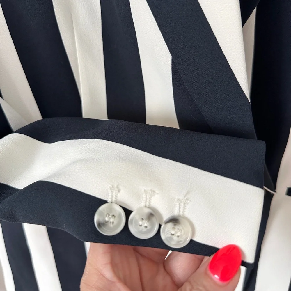 H&M Navy and White Striped Blazer - Picture 11 of 13